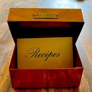 Vintage Copper Recipe Box